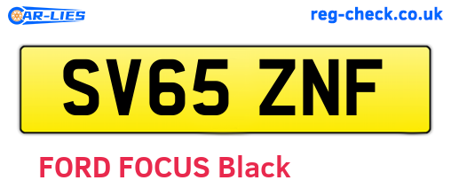SV65ZNF are the vehicle registration plates.