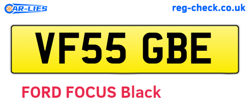 VF55GBE are the vehicle registration plates.