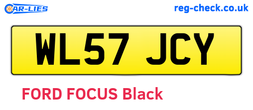 WL57JCY are the vehicle registration plates.