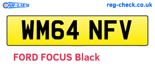 WM64NFV are the vehicle registration plates.