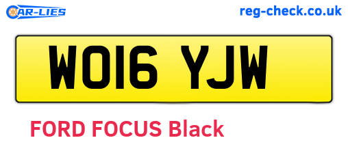 WO16YJW are the vehicle registration plates.