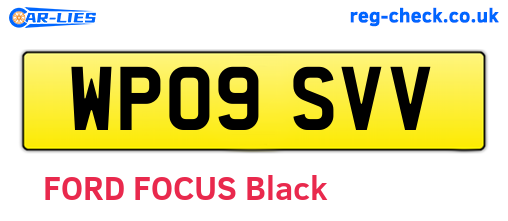WP09SVV are the vehicle registration plates.