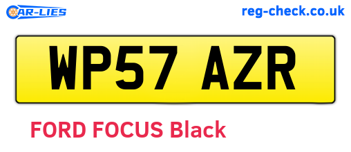 WP57AZR are the vehicle registration plates.
