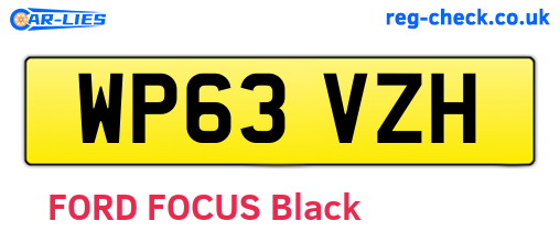 WP63VZH are the vehicle registration plates.