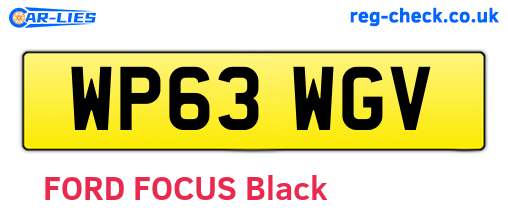 WP63WGV are the vehicle registration plates.