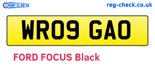 WR09GAO are the vehicle registration plates.