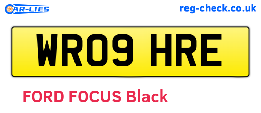 WR09HRE are the vehicle registration plates.