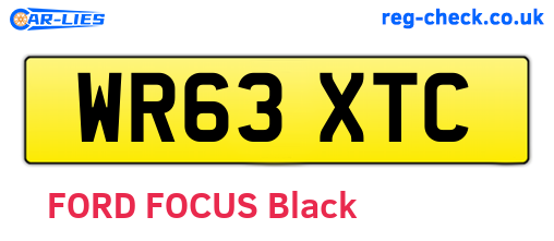 WR63XTC are the vehicle registration plates.
