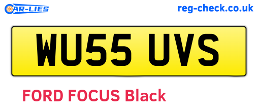 WU55UVS are the vehicle registration plates.