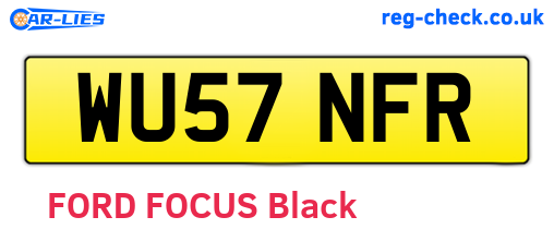 WU57NFR are the vehicle registration plates.