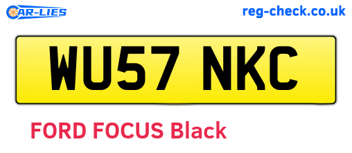 WU57NKC are the vehicle registration plates.