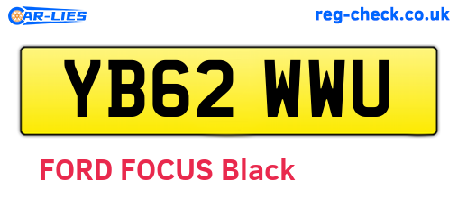 YB62WWU are the vehicle registration plates.