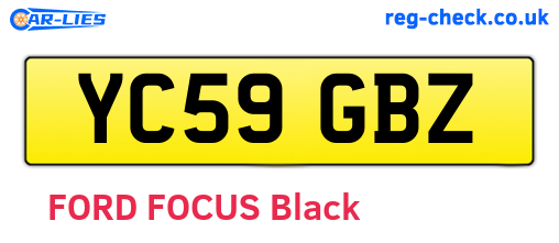 YC59GBZ are the vehicle registration plates.