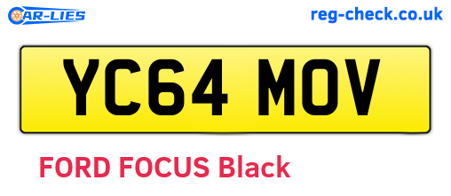 YC64MOV are the vehicle registration plates.