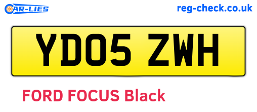 YD05ZWH are the vehicle registration plates.