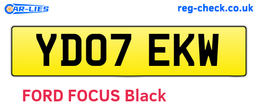 YD07EKW are the vehicle registration plates.