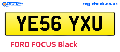 YE56YXU are the vehicle registration plates.
