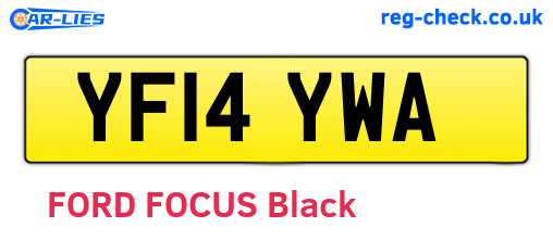 YF14YWA are the vehicle registration plates.