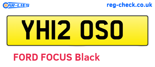 YH12OSO are the vehicle registration plates.