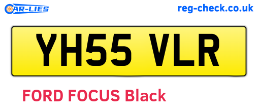 YH55VLR are the vehicle registration plates.