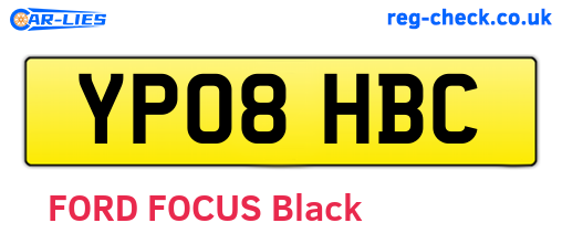 YP08HBC are the vehicle registration plates.