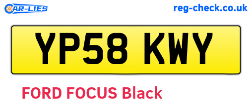 YP58KWY are the vehicle registration plates.