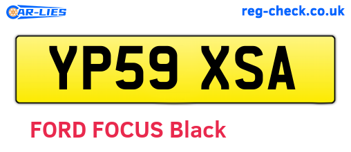 YP59XSA are the vehicle registration plates.