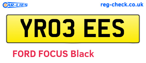 YR03EES are the vehicle registration plates.