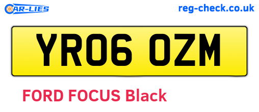 YR06OZM are the vehicle registration plates.