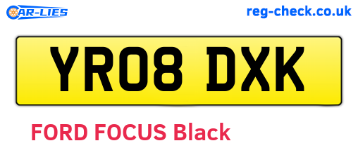YR08DXK are the vehicle registration plates.