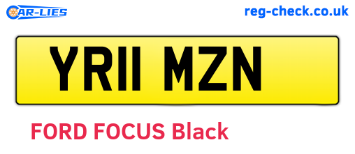 YR11MZN are the vehicle registration plates.