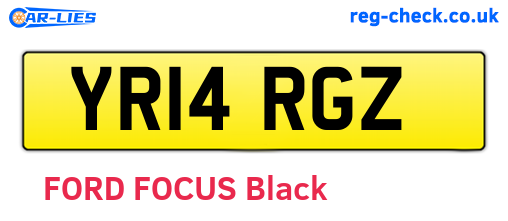 YR14RGZ are the vehicle registration plates.