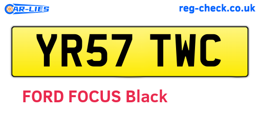 YR57TWC are the vehicle registration plates.