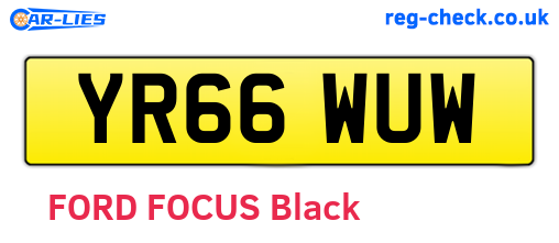 YR66WUW are the vehicle registration plates.
