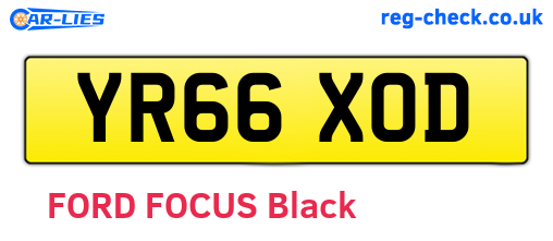 YR66XOD are the vehicle registration plates.