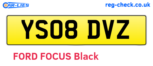 YS08DVZ are the vehicle registration plates.