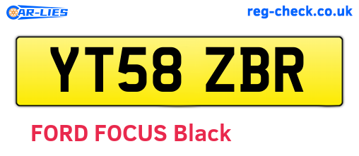 YT58ZBR are the vehicle registration plates.