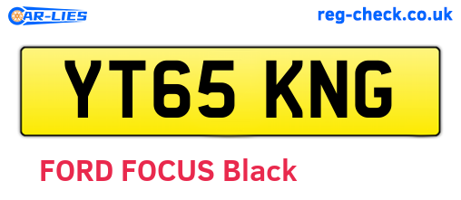 YT65KNG are the vehicle registration plates.