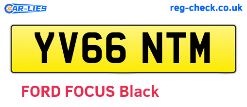 YV66NTM are the vehicle registration plates.