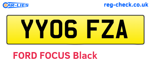 YY06FZA are the vehicle registration plates.
