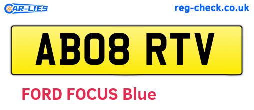 AB08RTV are the vehicle registration plates.