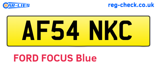 AF54NKC are the vehicle registration plates.