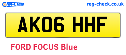 AK06HHF are the vehicle registration plates.