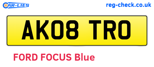 AK08TRO are the vehicle registration plates.