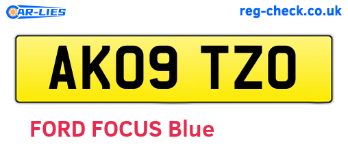 AK09TZO are the vehicle registration plates.
