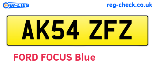 AK54ZFZ are the vehicle registration plates.