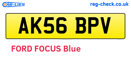 AK56BPV are the vehicle registration plates.