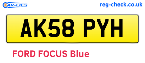 AK58PYH are the vehicle registration plates.