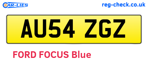 AU54ZGZ are the vehicle registration plates.