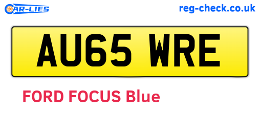 AU65WRE are the vehicle registration plates.